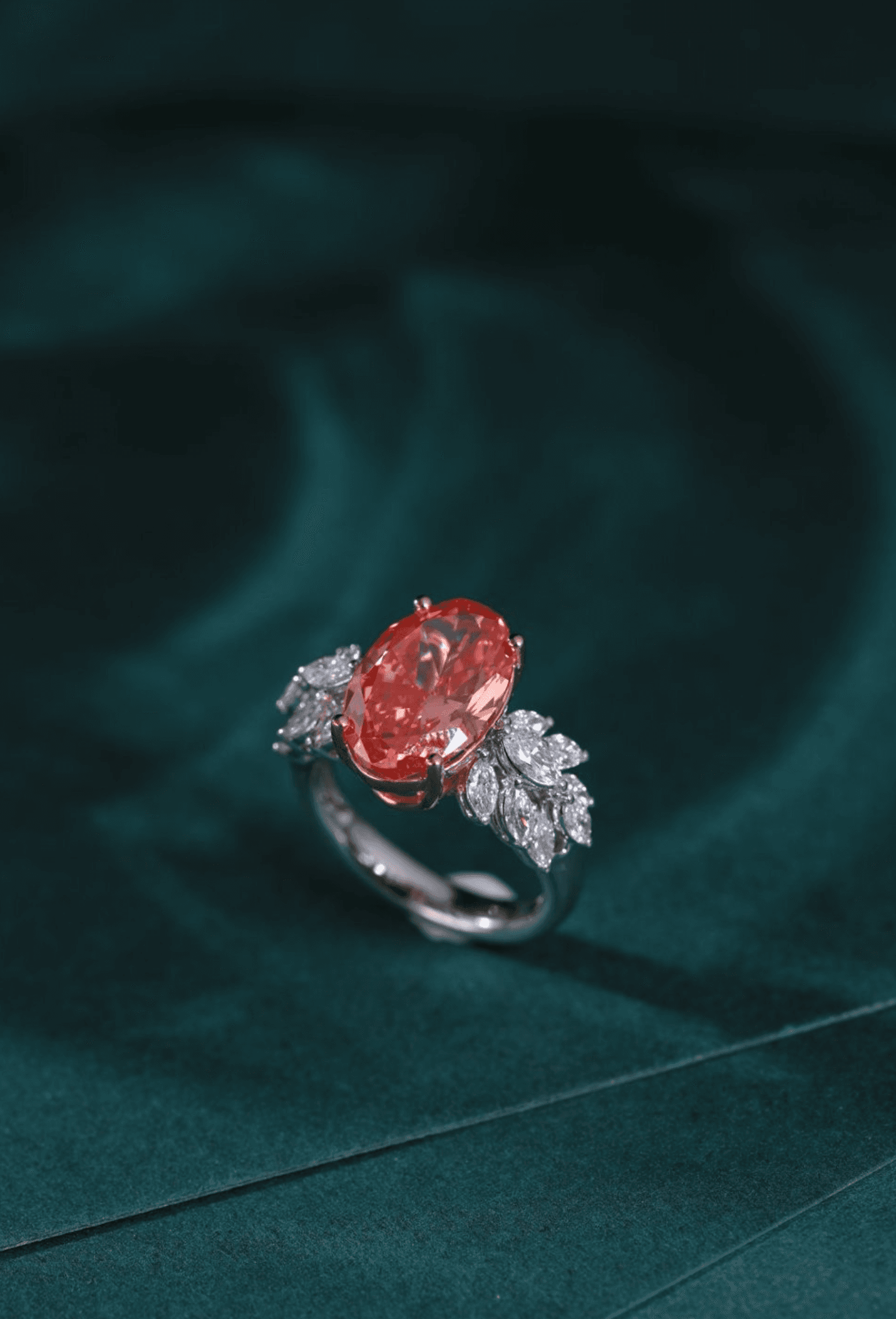 Pink lab-grown colored diamond
